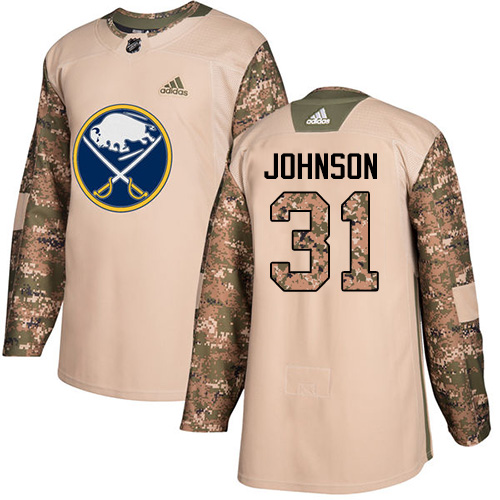 Adidas Sabres #31 Chad Johnson Camo Authentic Veterans Day Stitched NHL Jersey